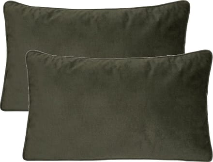 Atmosphera Bank/sierkussens Sophia - 2x stuks - 30 x 50 cm - polyester met rits