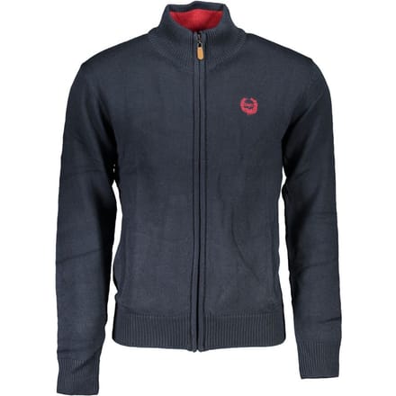 Gianmarco Venturi Blauwe Katoenen Heren Cardigan