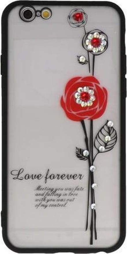 Rood Love Forever back case Hoesje voor Apple iPhone 6 / 6s