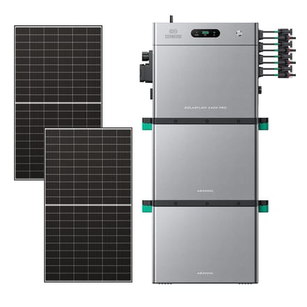 Zendure SolarFlow 2400 Pro - SolarFlow 2400 Pro (2.4 kWh) / 2*AB3000L (5.76 kWh) / 2*515W Bifacial Panel  (1300Wp Max)