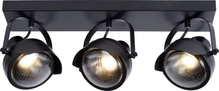Lucide CICLETA - Plafondspot - 3xGU10 - Zwart