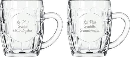 Bierpul gegraveerd - 55cl - Le Plus Gentil Grand-père & La Plus Gentille Grand-mère