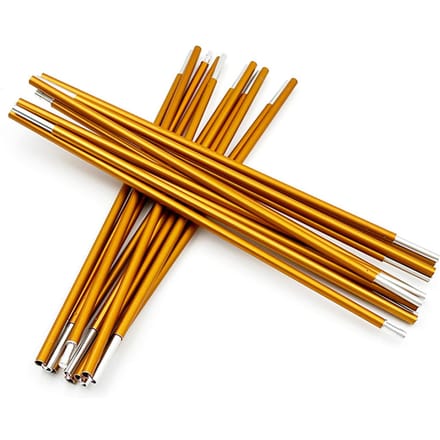 Lot de 2 piquets de tente de camping rétractables en aluminium léger de 7,9 mm, dorés 4m