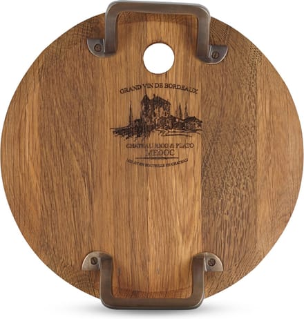Rico & Plato Dienblad - Eikenhout - Rond - Ø 30 cm groot - Serveerplank - Borrelplanken - Tapasplank - Kaasplank - Hapjesplank