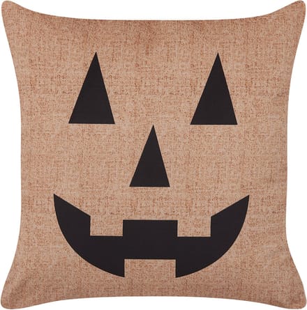 SEBES - Sierkussen - Beige - 45 x 45 cm - Fluweel
