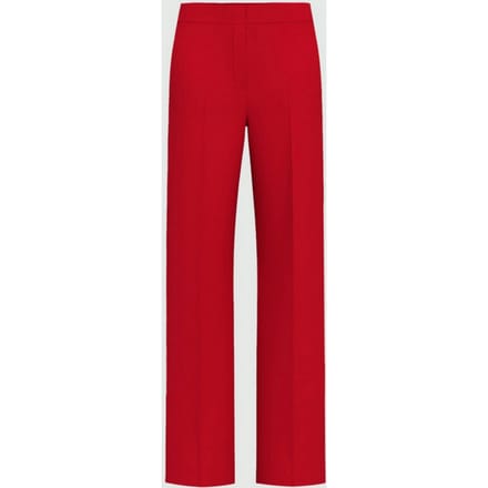 broek brede vrouw rood