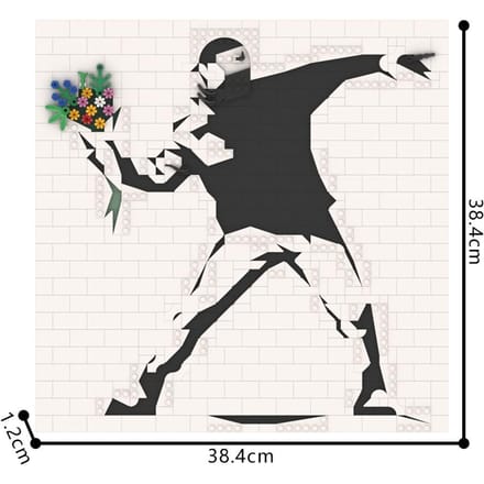 Gobricks MOC-223673 Banksy - Meisje met Ballon Bouwstenen Cadeau white