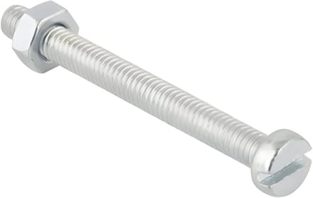 Deltafix. METAALSCHROEF + MOER. M5 x 30 MM  R.V.S. 8 Stuks Bouten met moeren. Cilinder-gleuf-Kop.