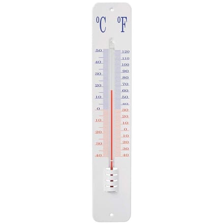 Thermometer op wandplaat klein