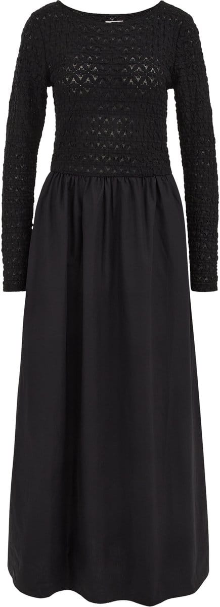 WE Fashion Dames maxi jurk met ballonrok en kanten top