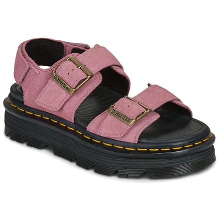 Sandalen met sleehak Dr. Martens ZebZag Sandal Dusty Rose EH Suede