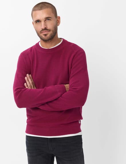 Brax Heren Trui  Style ROY magenta, roze, maat XS