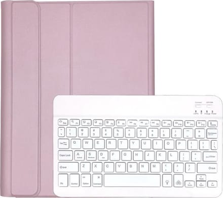 7 inch Universeel Smart Keyboard Case Bluetooth Toetsenbord Hoesje - Rosé