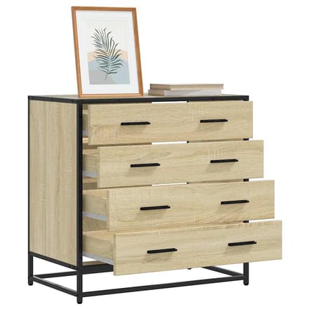 vidaXL - Ladekast - 70x41x70 - cm - bewerkt - hout - sonoma - eikenkleurig