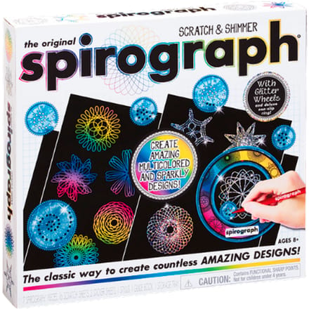 Spirograph De originele kras & glinstertekenset - 28 stuks