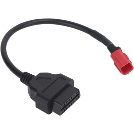 Motorfiets OBD 16-pins naar 6-pins connector kabel flexibel zwart onderhoud modificatie black