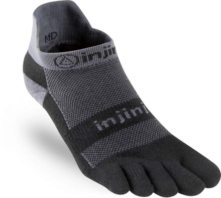 INJINJI | Run Midweight No-Show Black/Gray (Maat - M) | Teensokken