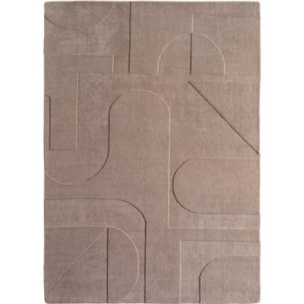 Japandi Vloerkleed - Hoogpolig - Scandinavisch Design - 3D-Effect - Beige- 200x290 CM