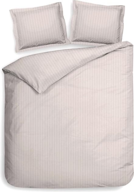 Heckett & Lane Uni Stripe Dekbedovertrek - Litsjumeaux - 260x200/220 cm - Rosewater