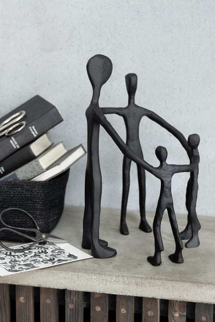 J-Line decoratie Familie Kring - aluminium - zwart