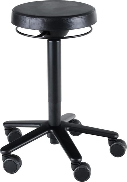 Wesjon - Tabouret PEB3060 Opdik - 3D neigmechaniek - zwart - PUR zitting