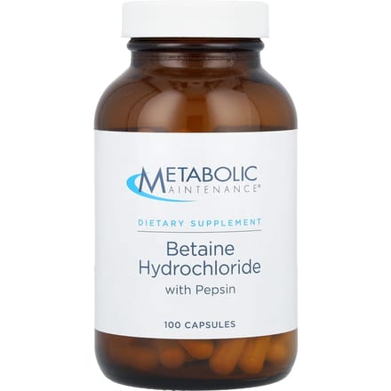 Betainehydrochloride met Pepsine, 100 Capsules