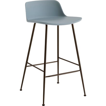 &Tradition Rely Barstoel HW81 & HW86 - light blue - gebronsd - Hoogte 78,5 cm