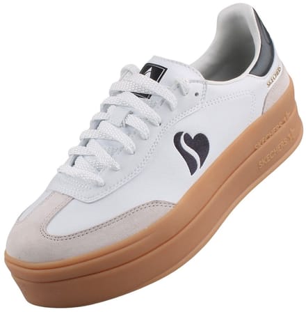 Skechers Academy HI – Stacked Hearts 185435-WBK damessneaker wit