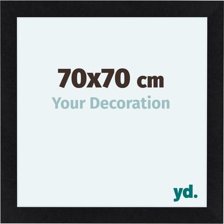 Your Decoration - Fotolijst 70x70 cm - MDF - Zwart Mat - Como