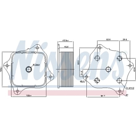 Olie radiator, motorolie NISSENS 91421