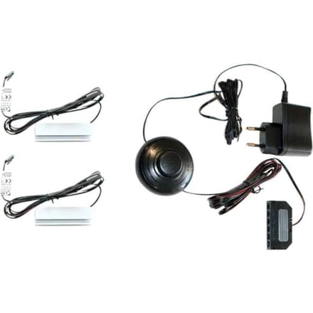 Glazen bodemclip set van 2 koud wit - 5x10x5cm