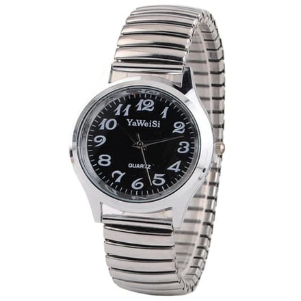 Fako® - Horloge - Rekband Classic - 28mm - Zwart