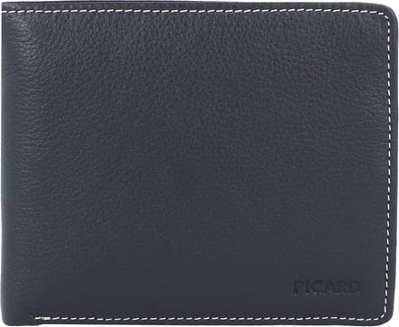 PICARD Leren Portemonnee Diego Wallet Quer Jeans Blauw