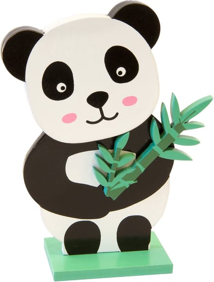 HOBI - Houten panda tafeldecoratie 13,5 x 10 cm