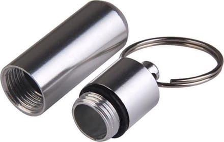 New Age Devi - Medicijnkoker - Pillenkoker - Sleutelhanger - Aluminium - Zilver