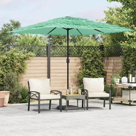 vidaXL - Parasol - met - stalen - paal - 248x248x248 - cm - groen