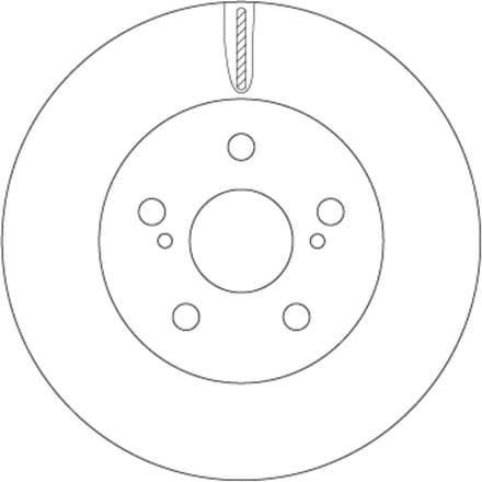 Remschijf TRW DF6734, 1 stuk