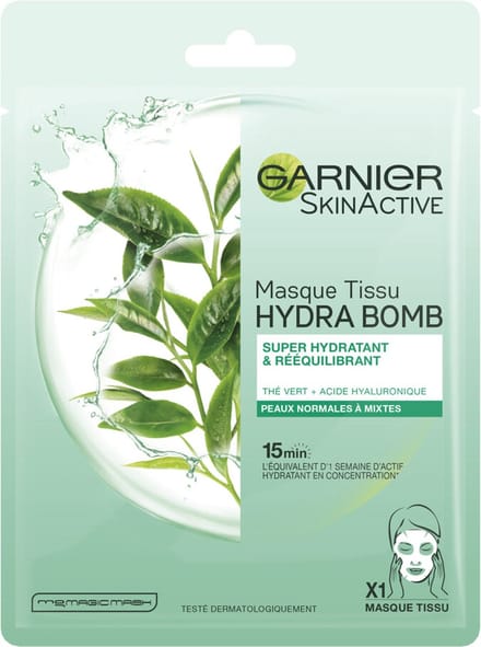 Garnier - SkinActive Tissue Gezichtsmasker Hydraterend & Regulerend - 6 x 1 stuk - Voordeelverpakking
