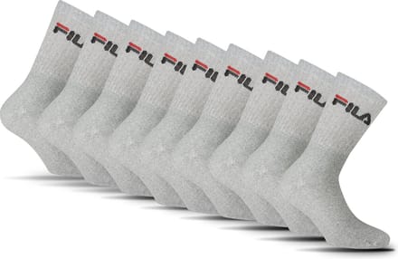 FILA Crew Sportsokken - Maat 43/46 - 9 Pack - Grijs