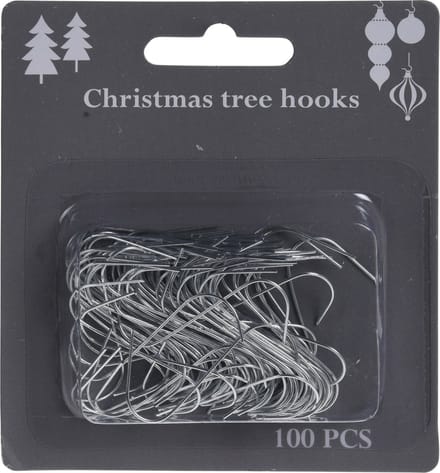 Christmas Decoration kerstbalhaakjes - 200x - zilver - 3,6 cm