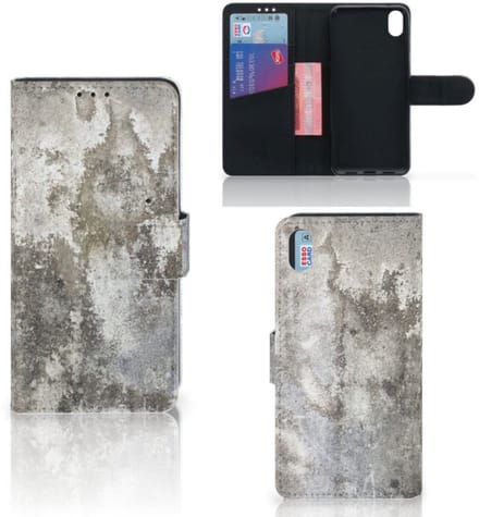 Xiaomi Redmi 7A Bookcase Beton Print