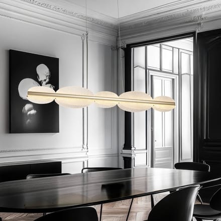 Viokef LED hanglamp Evana, zilverkleurig, lengte 120 cm, metaal