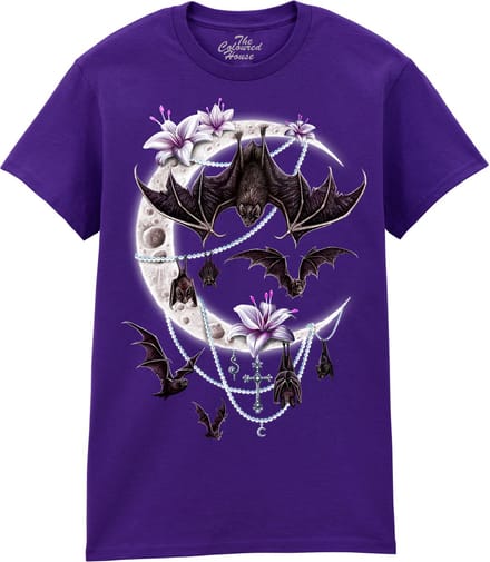 Vleermuis Bats Moon The Coloured House T-shirt XL