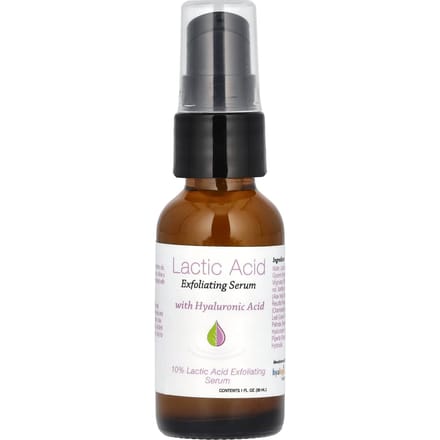 Hyalogic, Lactic Acid Exfoliating Serum with Hyaluronic Acid, 1 fl oz (30 ml) brown