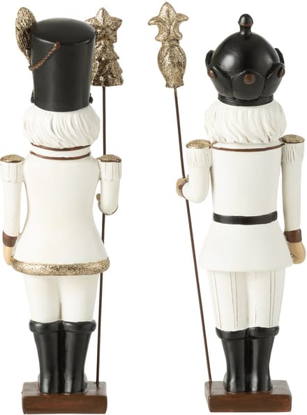 J-Line figuur Notenkraker - polyresin - mix - large - 2 stuks