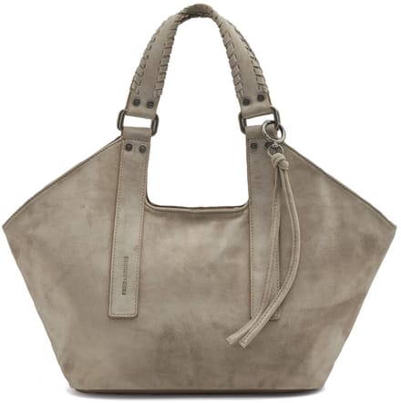 FREDsBRUDER Leren schoudertas Whipstitch Soul Collection Shopper Taupe