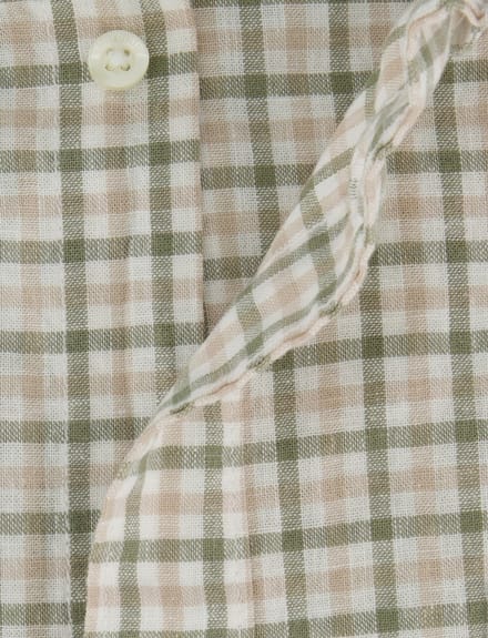 Overhemd Barbour Tailored Fit groen geruit borstzak