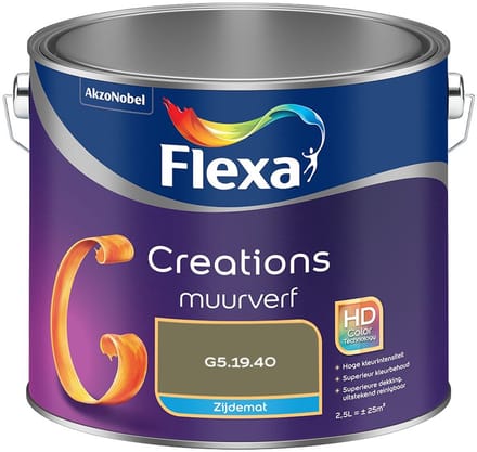 Flexa - Creations Muurverf Zijdemat - G5.19.40 - Mengverf - 2,5 L