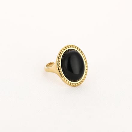 Bijoutheek Ring (Sieraad) Ovaal Groot Black