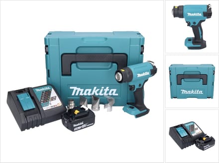Makita snoerloos heteluchtpistool LXT 18 V - 120 - 200 L/min - 150 - 550°C
